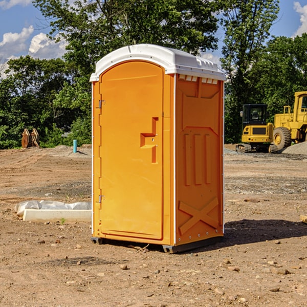 how often are the porta potties cleaned and serviced during a rental period in Newcastle